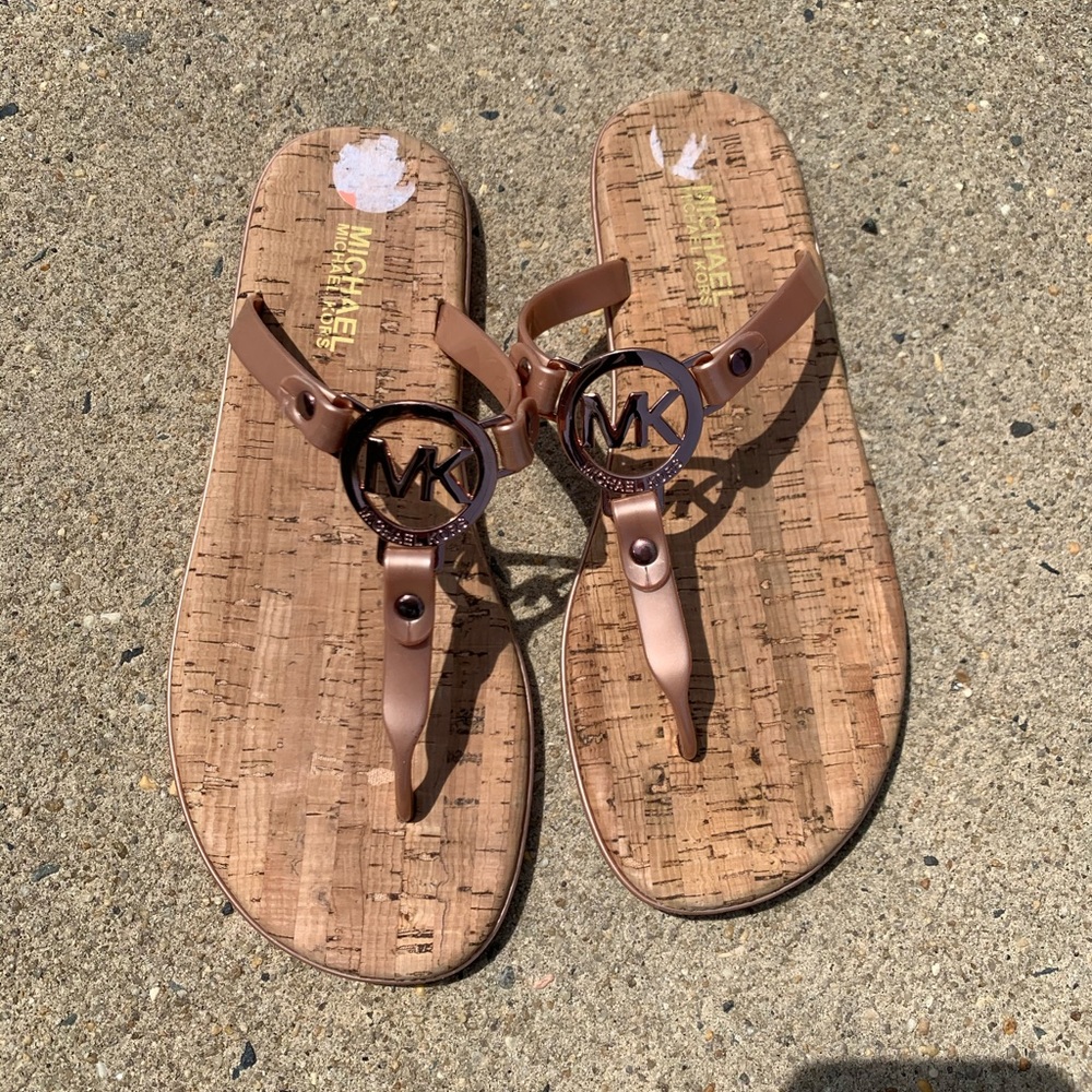 Michael Kors sandals flip flops size 7 womens